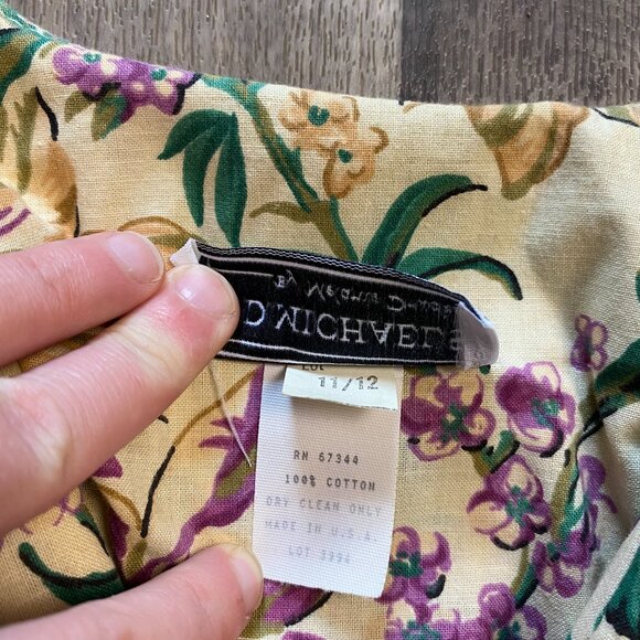 Vintage E.D. Michaels by Melanie Drucker Floral A Line Dress Cottagecore - Picture 3 of 11